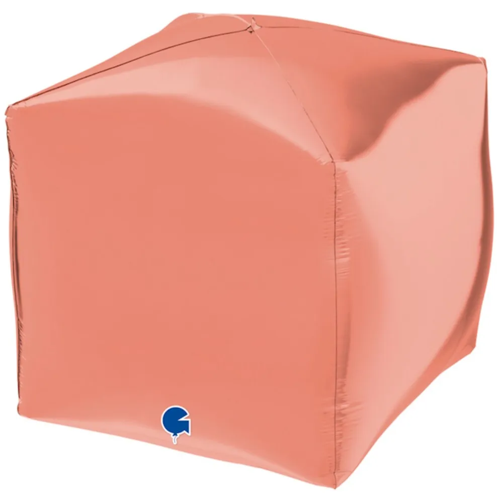 Balon Folie CUB 4D Rose Gold 38 cm Grabo