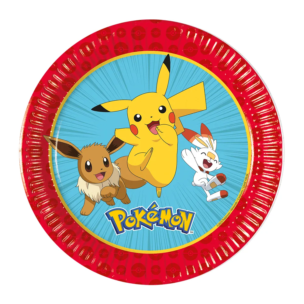 Set 8 Farfurii Petrecere 20cm Pokemon