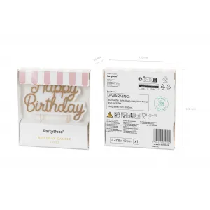 Lumanare Happy Birthday Aurie 7.5x10cm