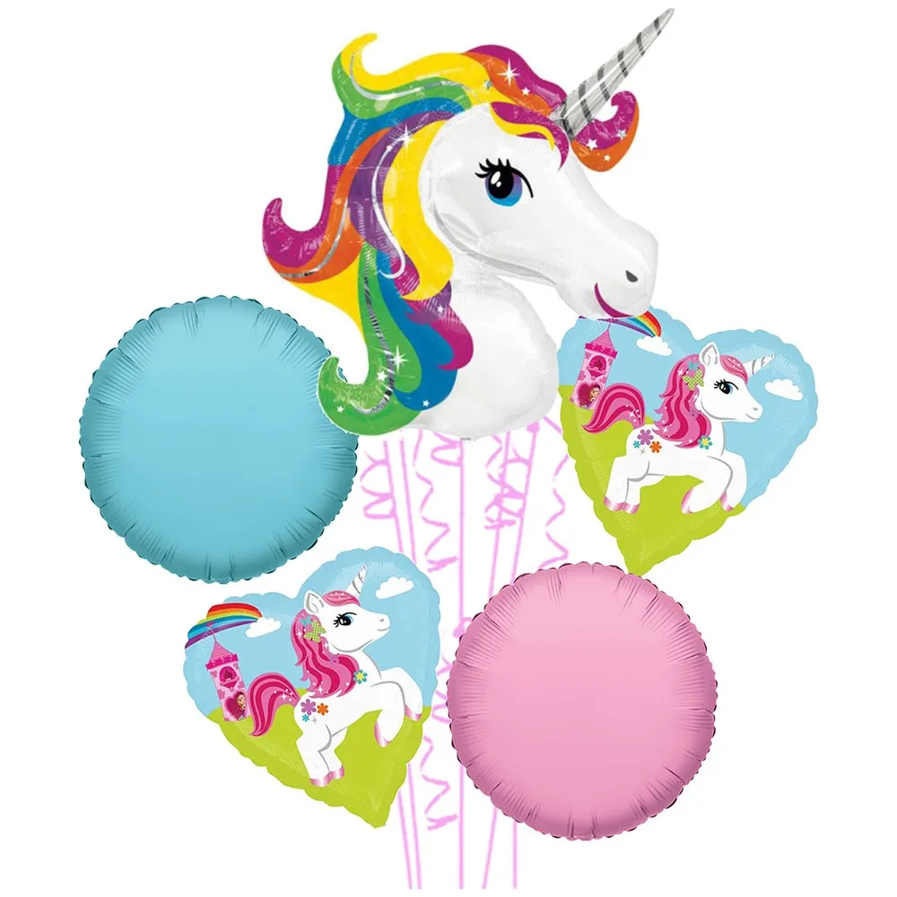 Buchet 5 baloane folie Tematica Unicorn 2022146