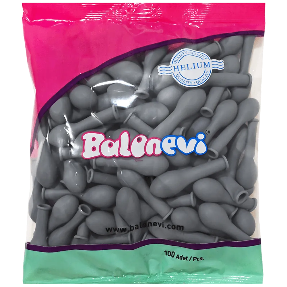 Baloane latex 13cm Standard Gri -32