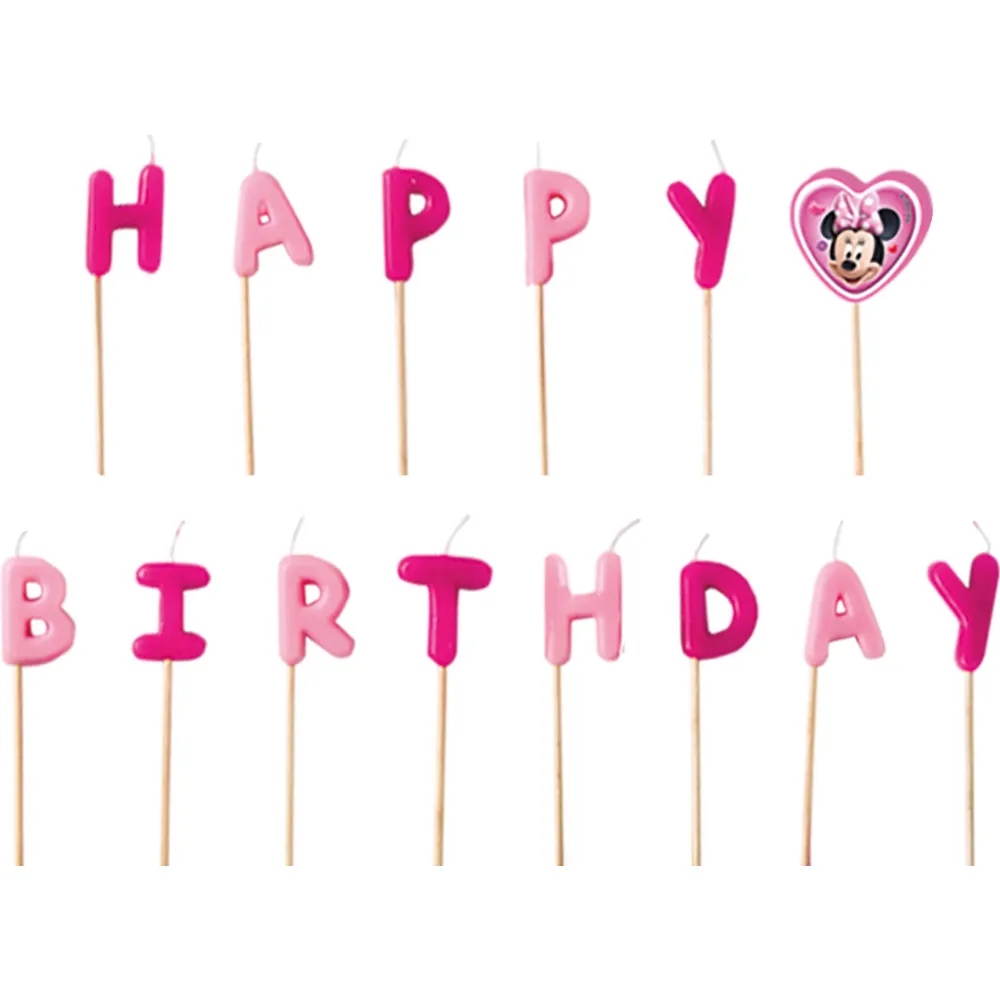 Set Lumanari Happy Birthday Disney Minnie Mouse