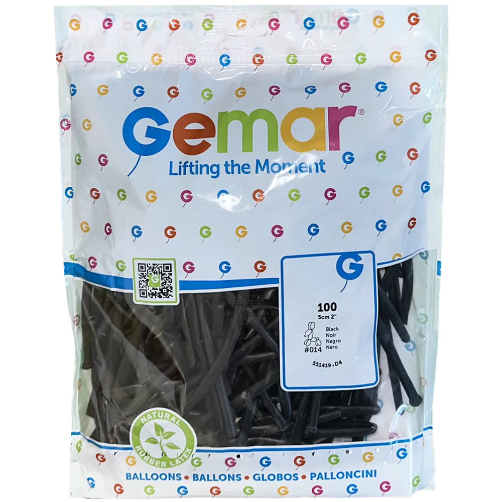 Baloane Latex Modelaj 5/152cm Standard Negru D4.Q260.14