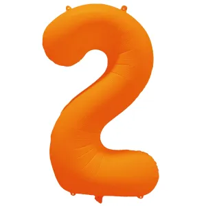 Balon Folie Cifra 2 Portocaliu Neon 86cm R-10008-PKG