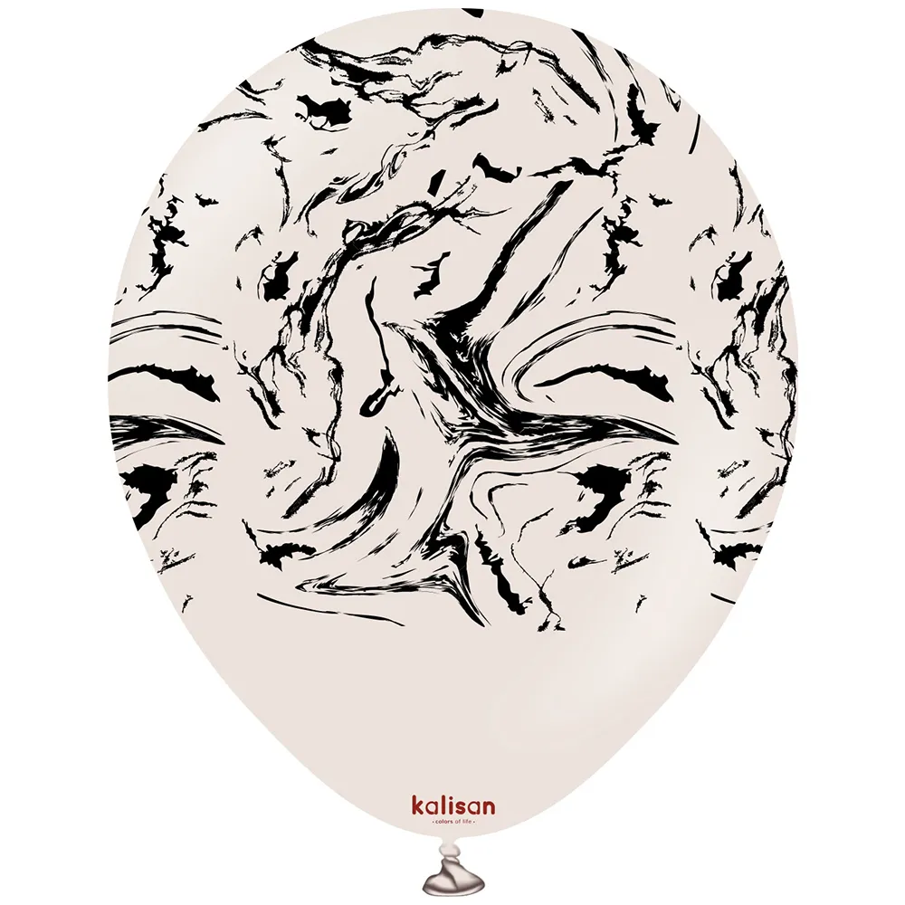 Baloane latex 30cm Space Nebula - White Sand  Print - Black
