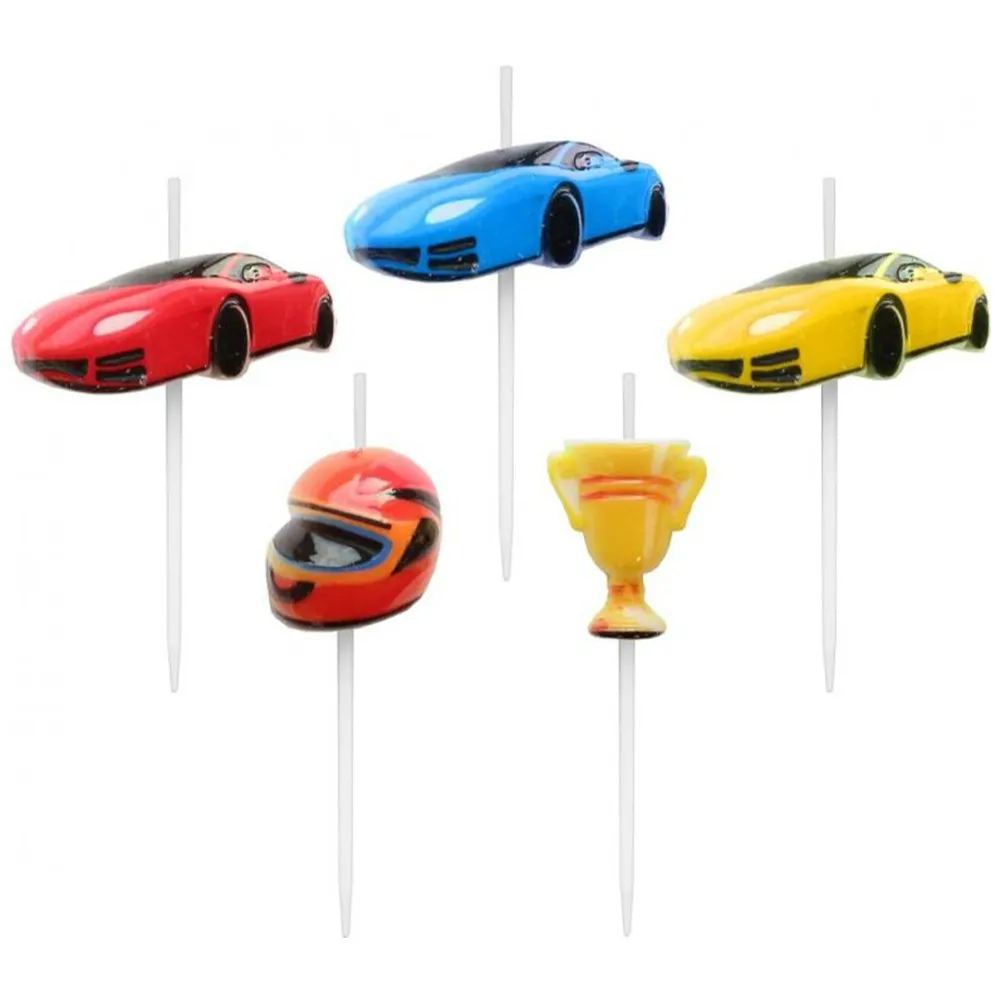 Set 5 Lumanari Tort Masini 7cm