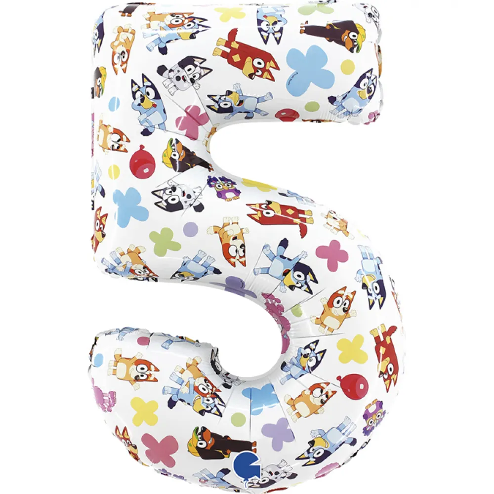 Balon Folie Cifra 5 Bluey 66cm