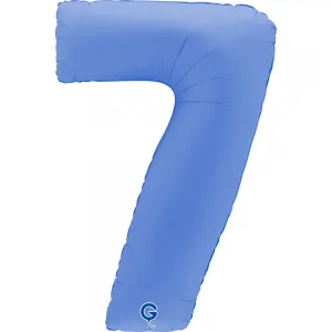 Balon Folie Cifra 7 Mat Lotus Blue 102cm