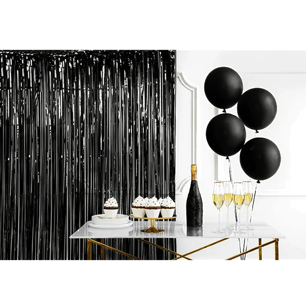 Perdea din folie metalizata Neagra 90x250cm