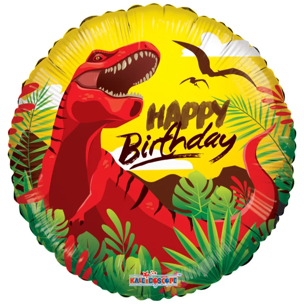 Balon Folie Happy Birthday Dinozaur 45cm