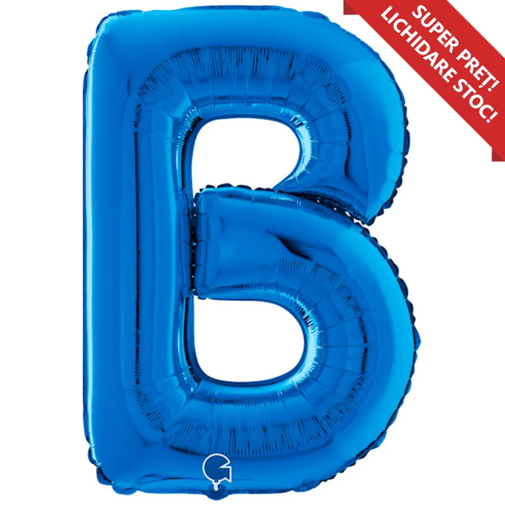 Balon Folie LITERA B Albastru 66 cm Grabo