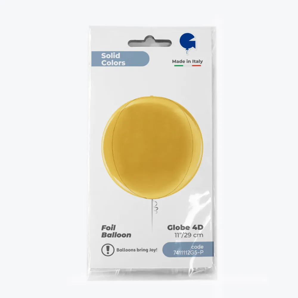 Balon Folie Sfera 4D Auriu 29 cm Grabo