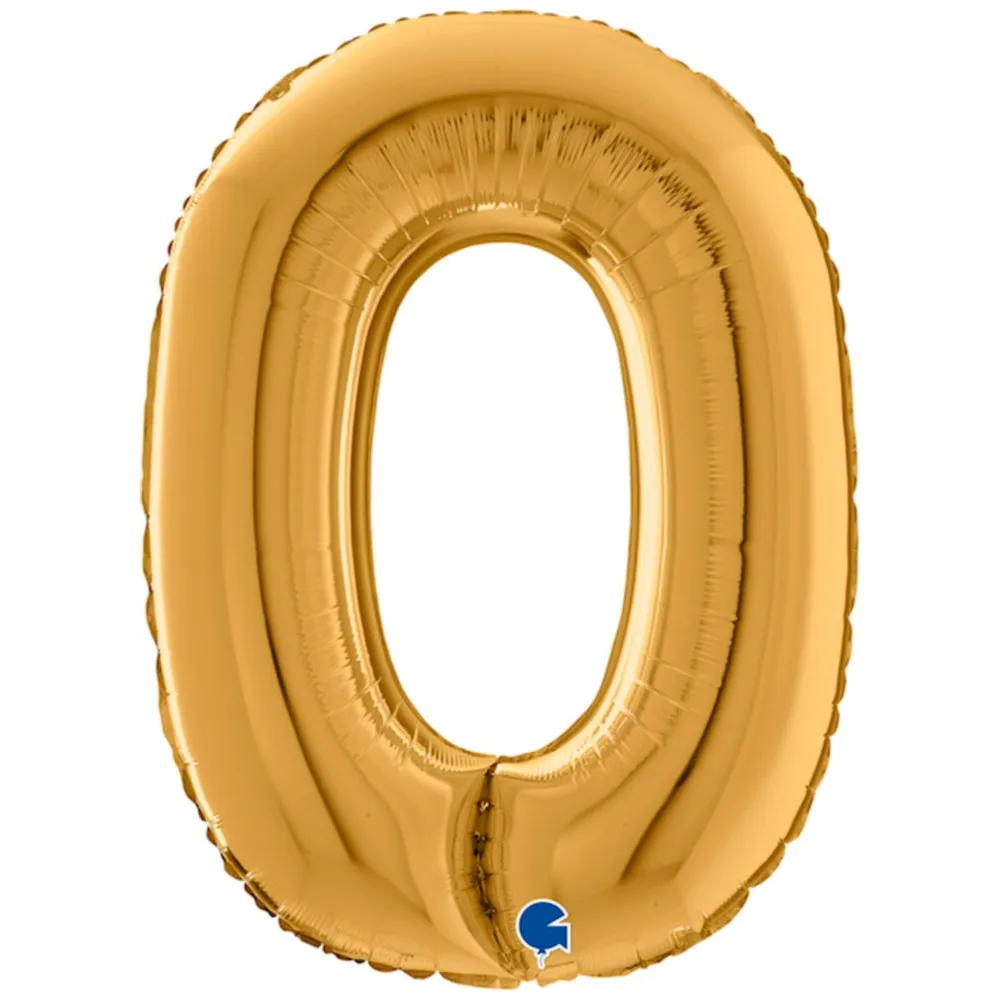 Balon Folie LITERA O Auriu 66 cm Grabo