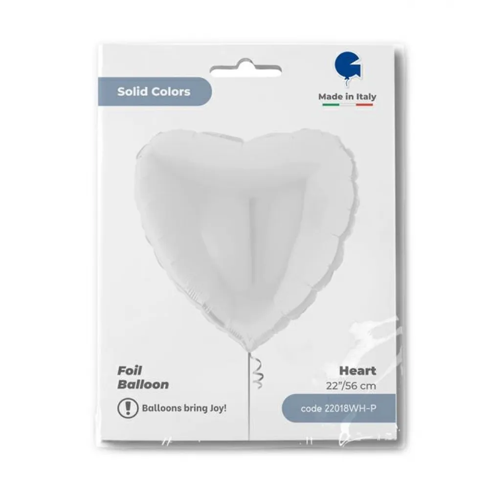Balon Folie Inima Alba 56cm