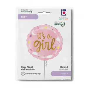 Balon Folie Rotund It's a Girl Norisori 46cm