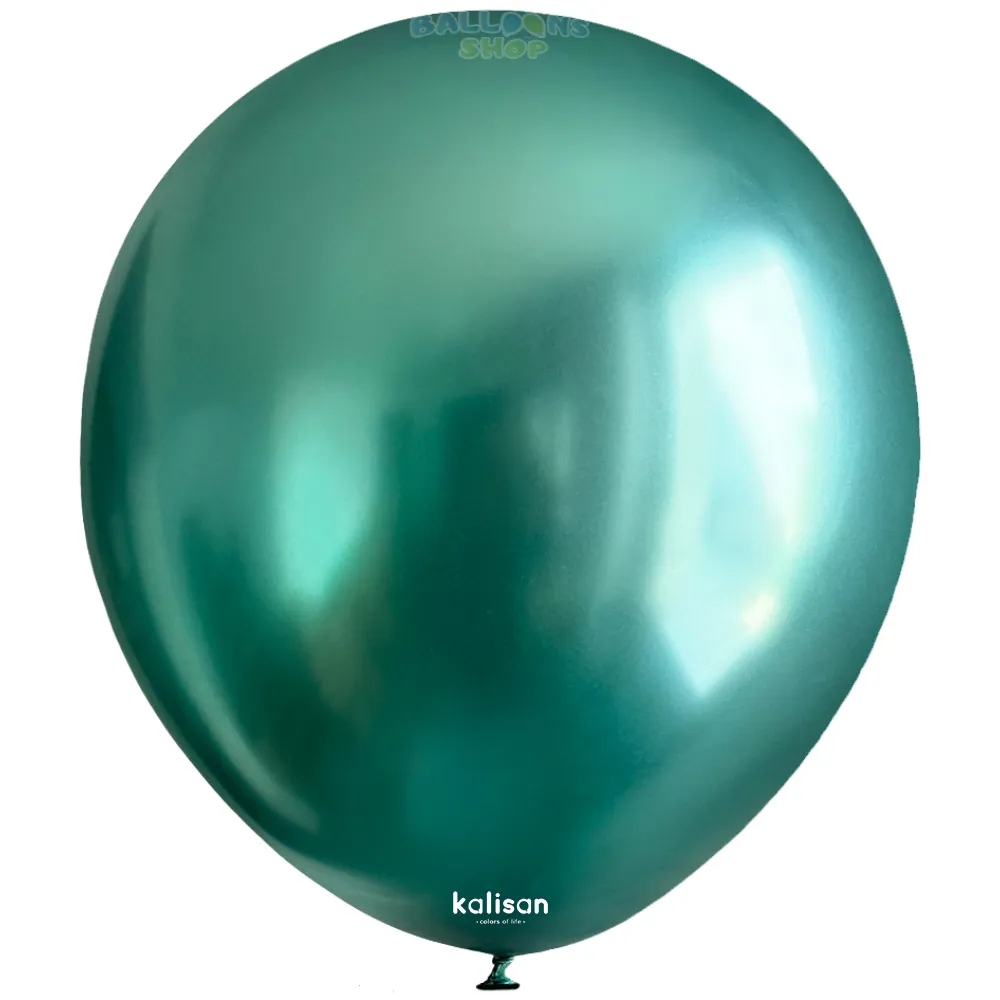 Baloane latex 30cm Mirror Verde Kalisan 5006