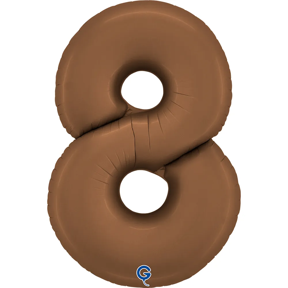 Balon Folie Cifra 8 Satin Chocolate 102cm