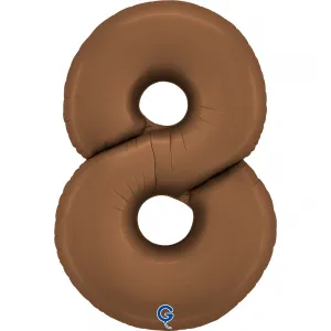 Balon Folie Cifra 8 Satin Chocolate 102cm