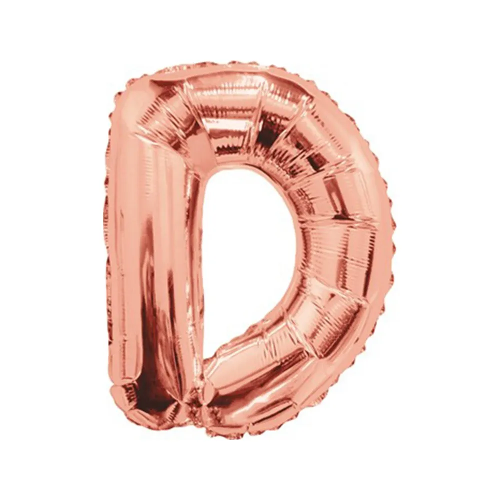 Balon folie 35cm litera D ROSE-GOLD 15653-14