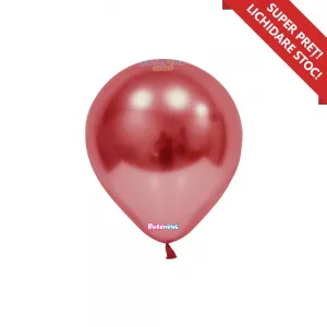 Baloane latex 15cm Chrome Rosu -03K