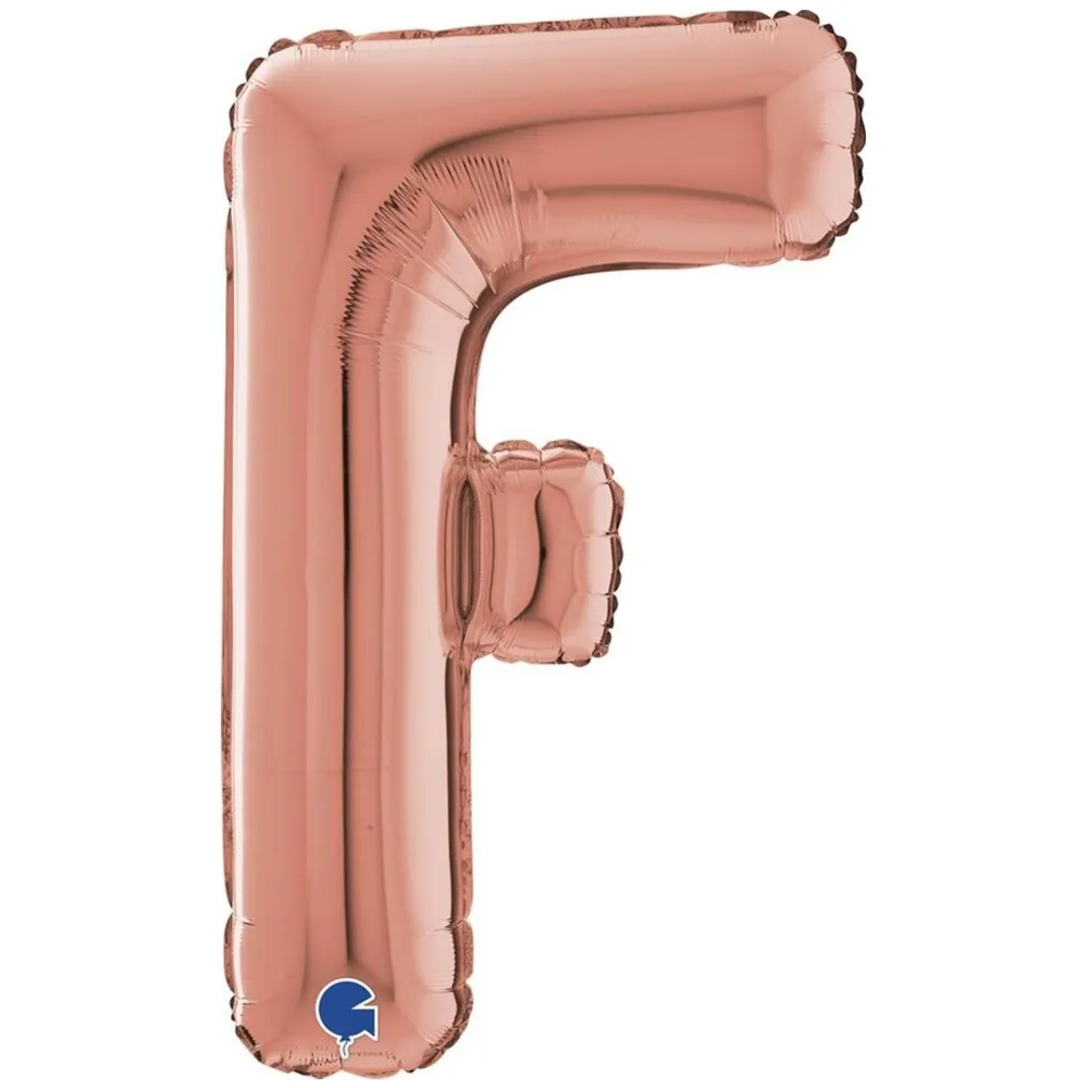 Balon Folie LITERA F Rose Gold 66 cm Grabo