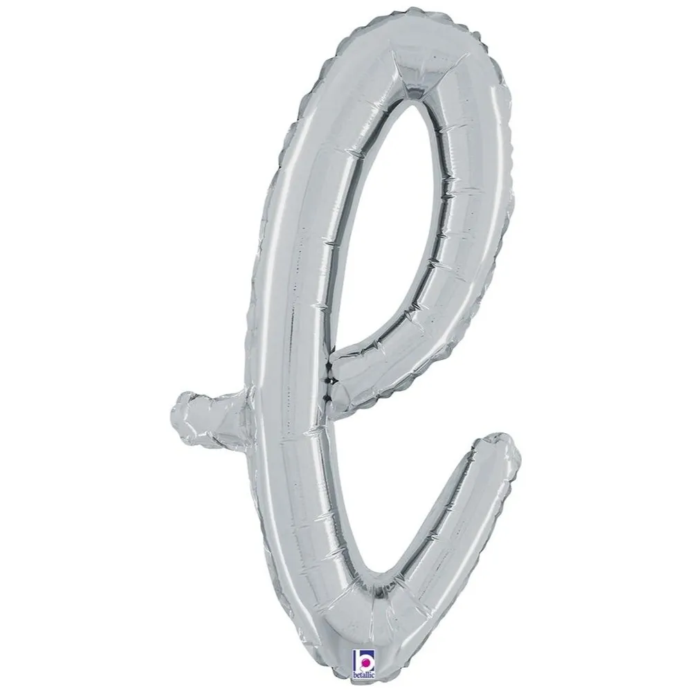 Balon Folie LITERA (AER) SCRIPT L Argintiu 61cm Grabo