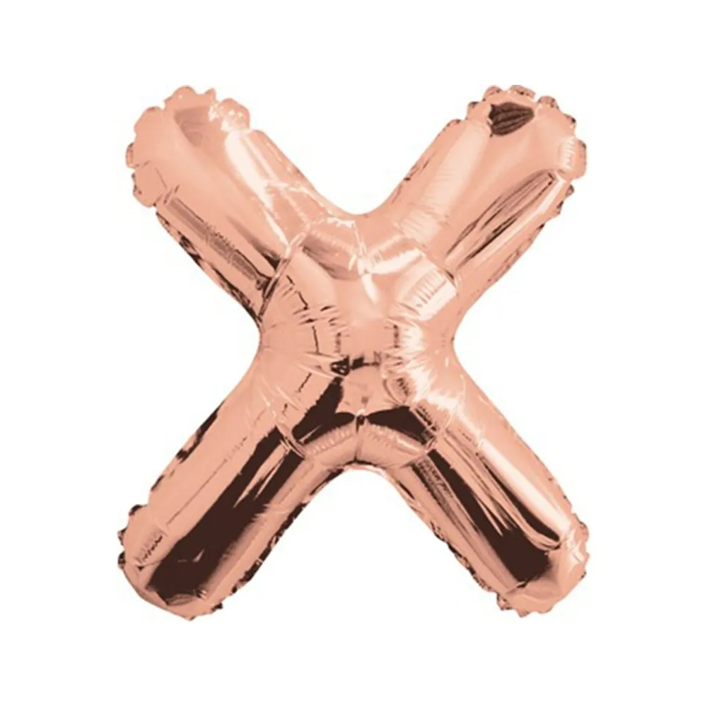 Balon folie 35cm Litera X ROSE-GOLD 15673-14