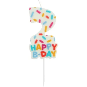 Lumanare Tort Cifra 2 Cozy Sprinkles 7cm