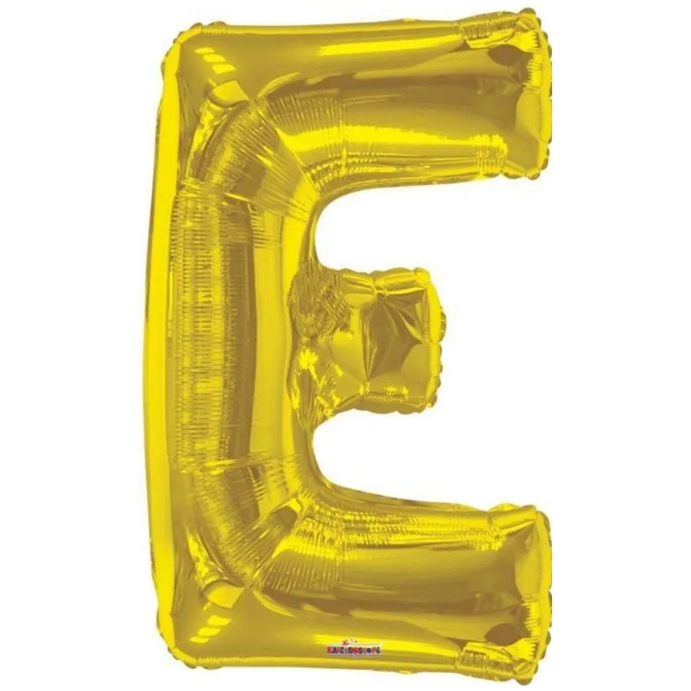 Balon folie litera E auriu 15264-34