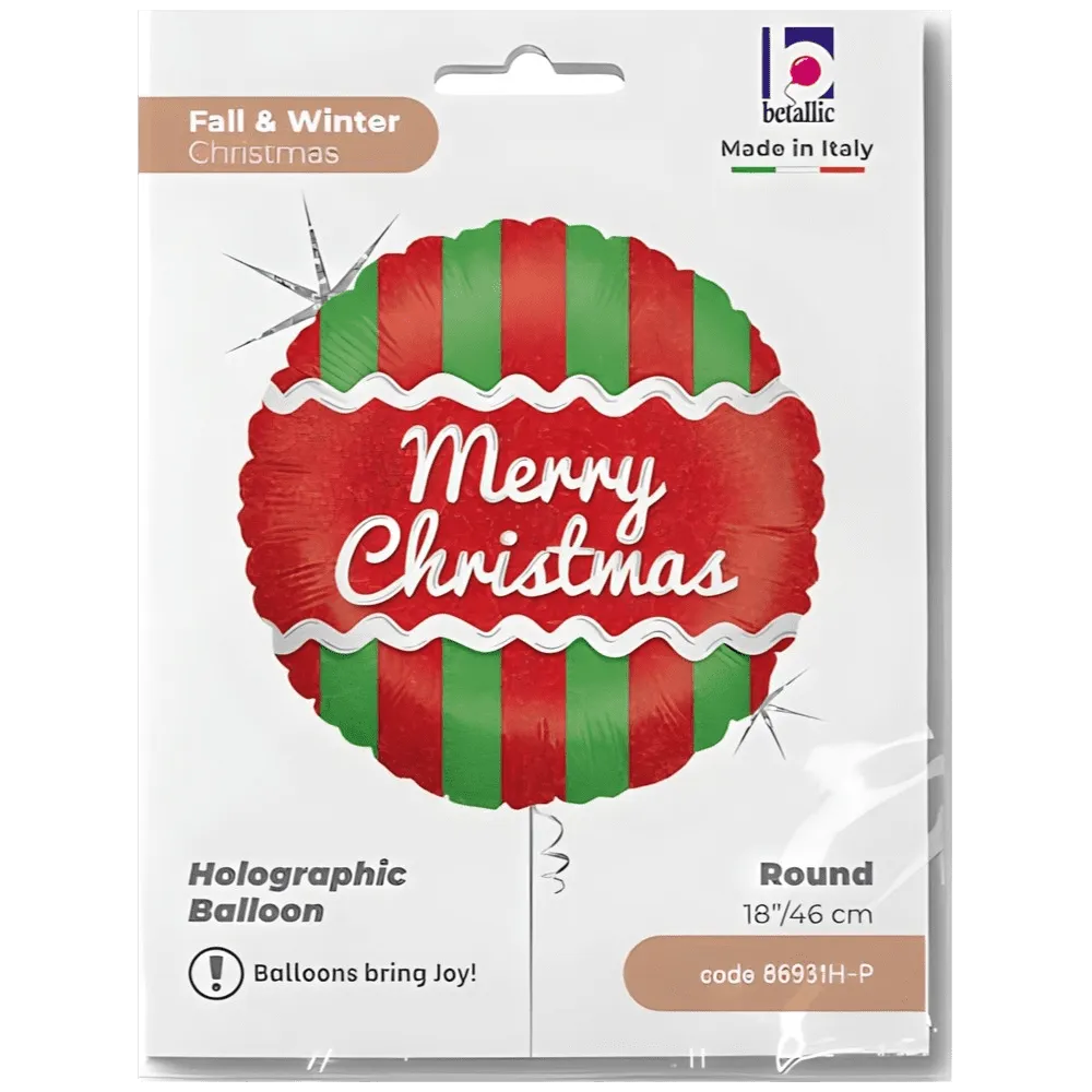 Balon Folie Merry Christmas 46cm Grabo