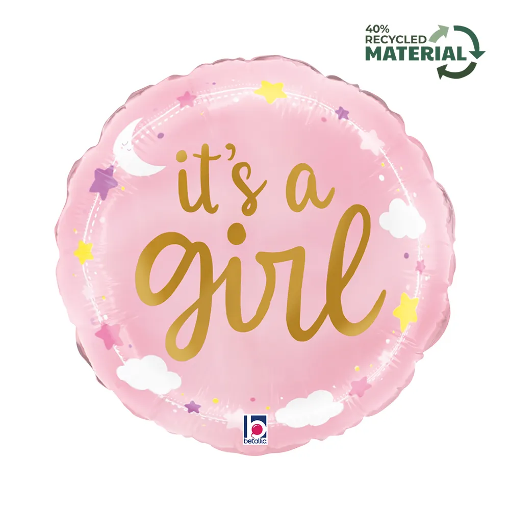 Balon Folie Rotund It's a Girl Norisori 46cm