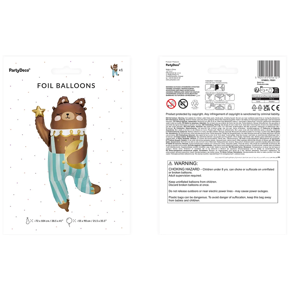 Balon Folie Figurina Ursulet 72x104cm