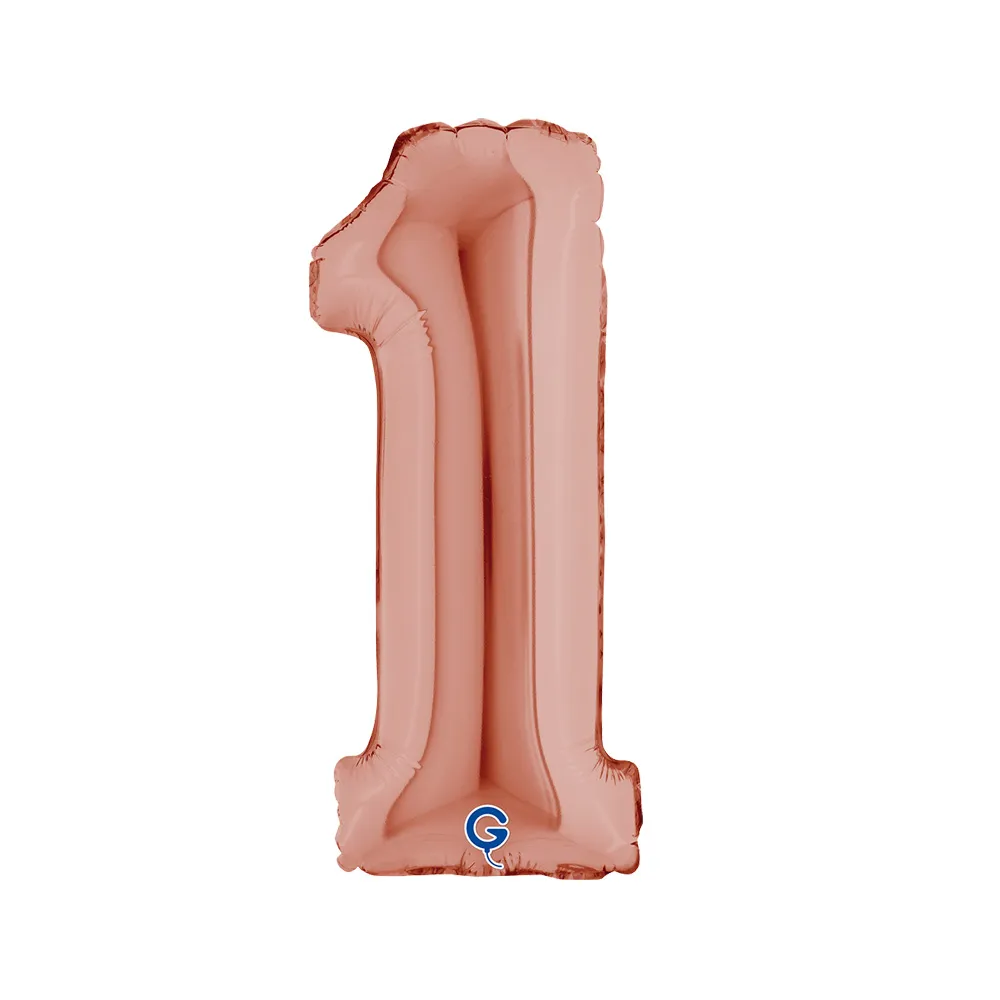 Balon Folie Cifra 1 Rose Gold 36cm
