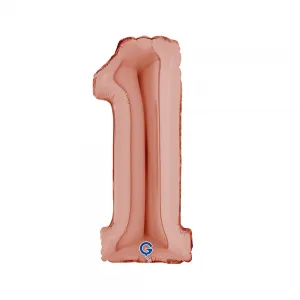 Balon Folie Cifra 1 Rose Gold 36cm