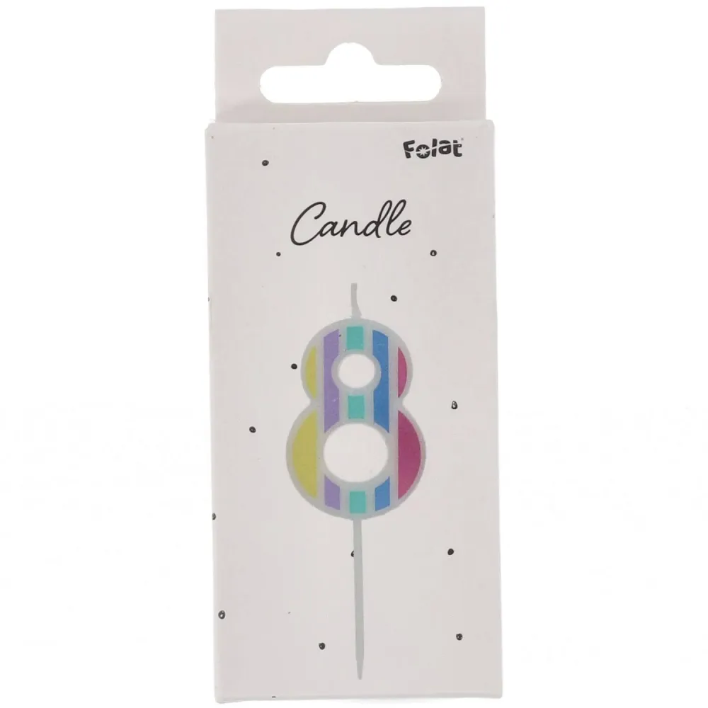 Lumanare Tort Cifra 8 Pastel Vibes