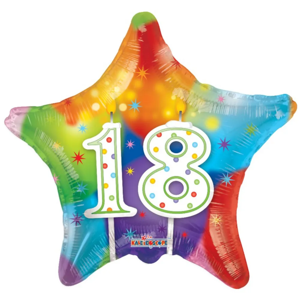 Balon folie 45cm Happy 18th B-day Lumanari