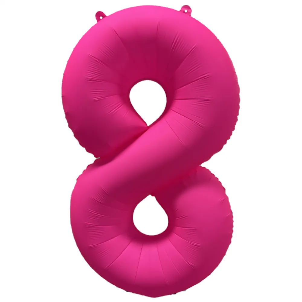 Balon Folie Cifra 8 Roz Neon 86cm R-10030-PKG
