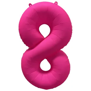 Balon Folie Cifra 8 Roz Neon 86cm R-10030-PKG