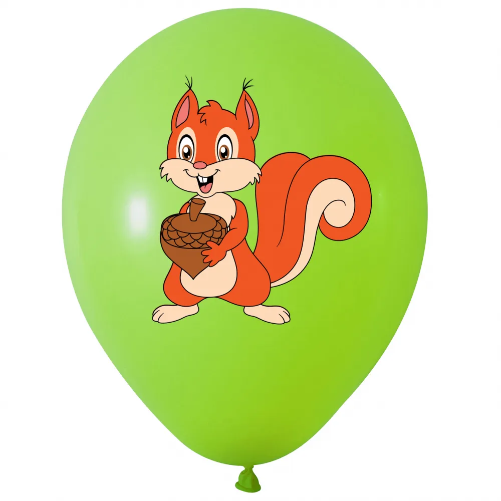 Set 12 Baloane Latex 30 cm Asortate Print Animale de Padure