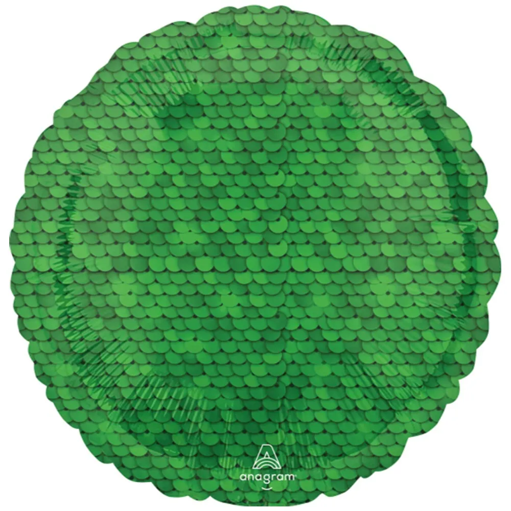 Balon Folie Sequins Verde 43cm AMS 42196