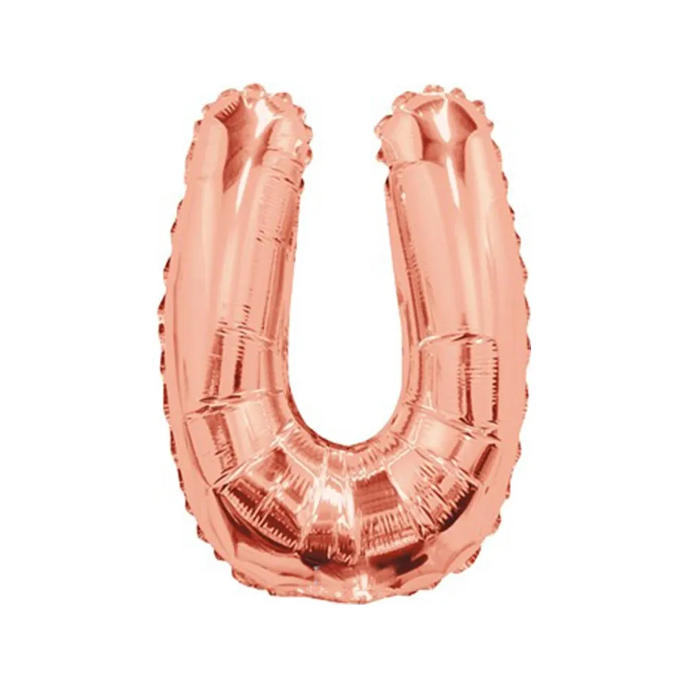 Balon folie 35cm Litera U ROSE-GOLD 15670-14