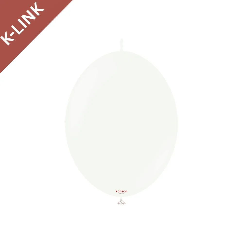 Baloane Latex 15cm K-Link Alb Standard 2312 30623122