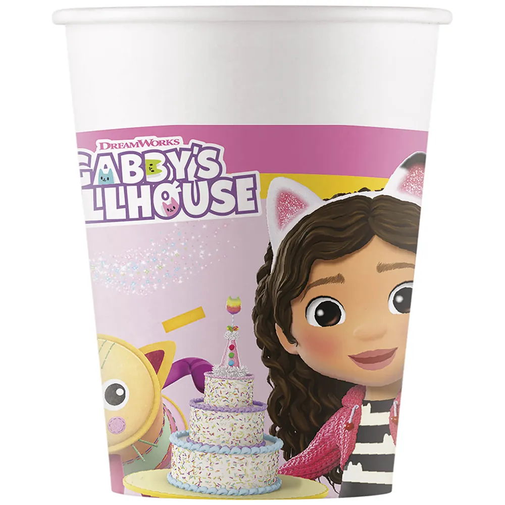 Set 8 Pahare Petrecere 200ml Gabby's Dollhouse