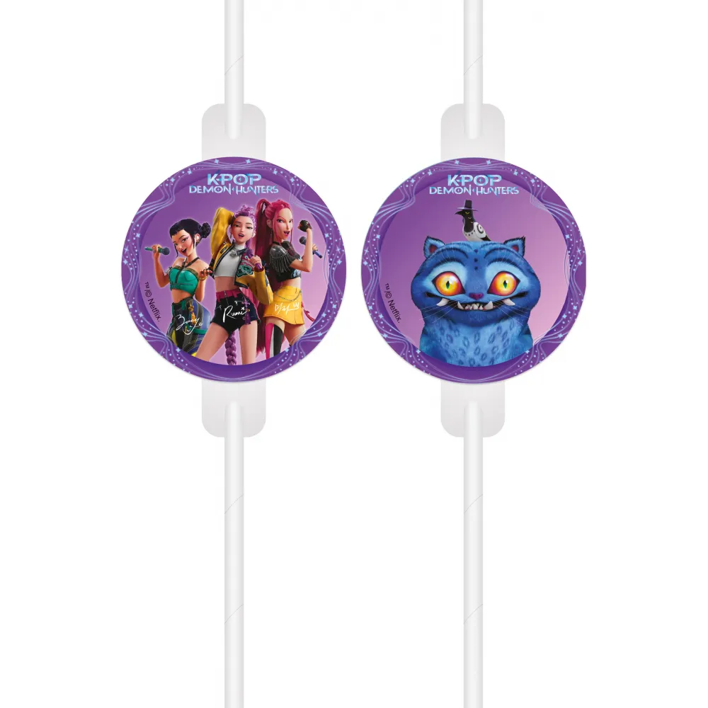 Set 4 Paie de Bautura cu medalion K-POP Demon Hunters
