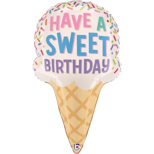 Balon Folie Figurina Inghetata Hava a Sweet Birthday 71cm