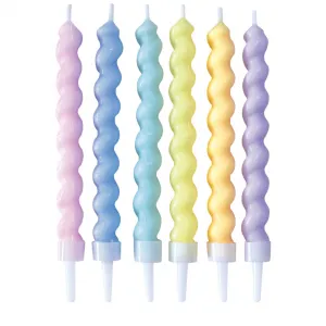 Set 6 Lumanari Twisted Multicolore