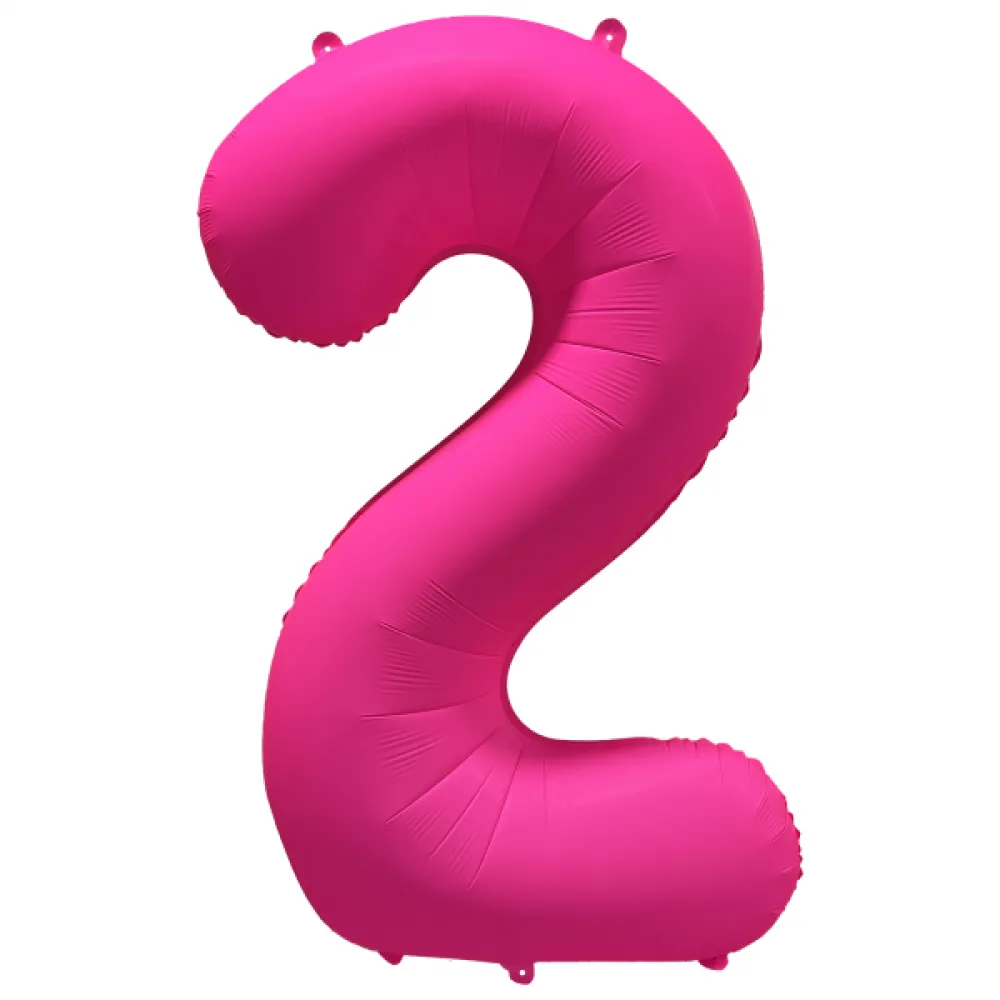 Balon Folie Cifra 2 Roz Neon 86cm R-10024-PKG