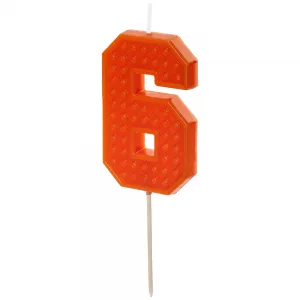 Lumanare Tort Cifra 6 Lego Brick 6 cm