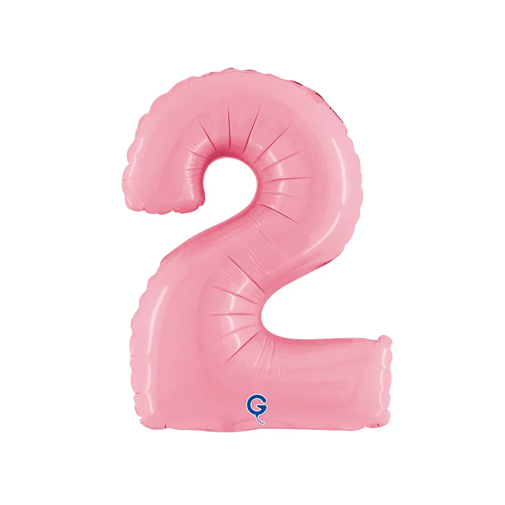 Balon Folie Cifra 2 Pastel Pink 36cm