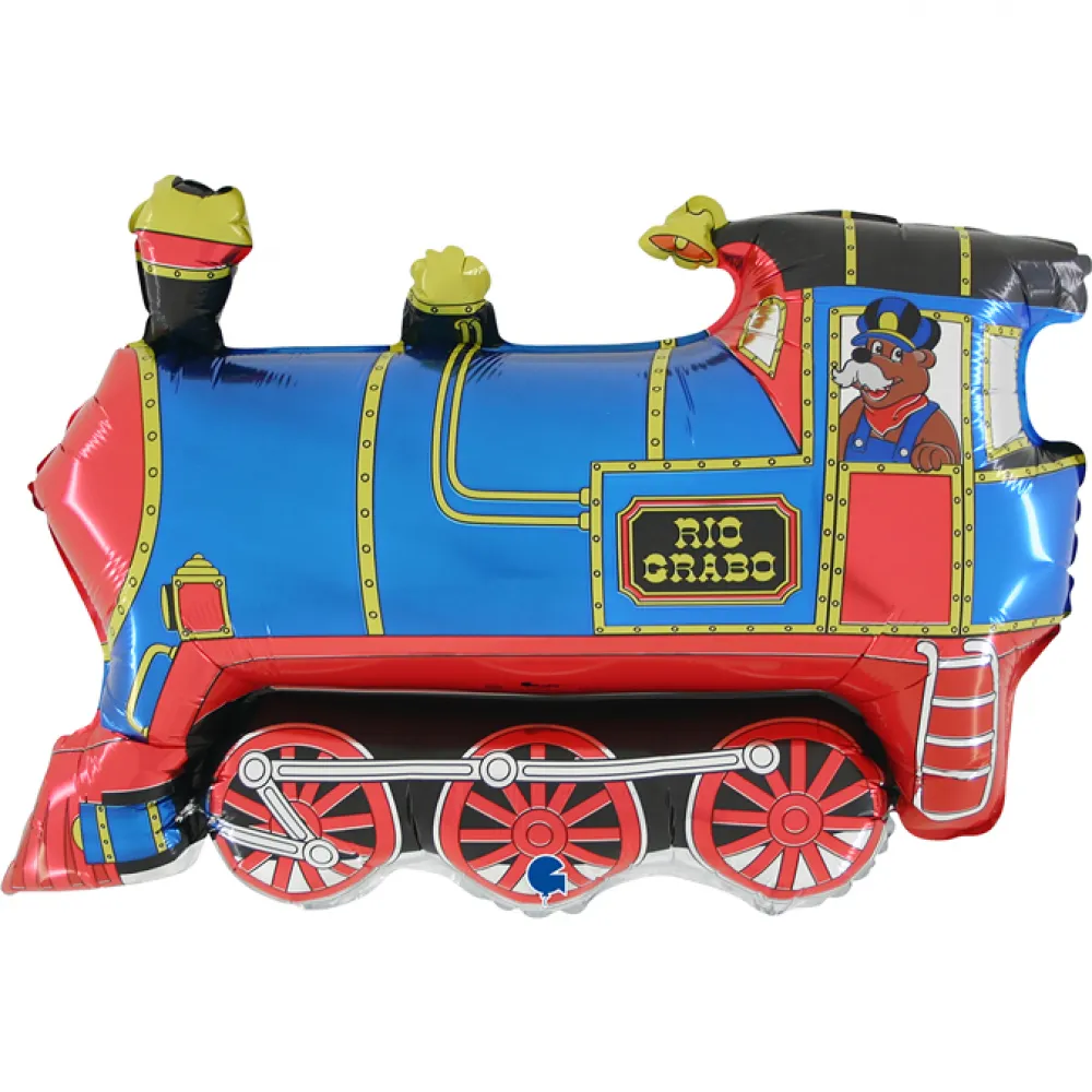 Balon Folie Figurina Tren Rio Albastru 84cm